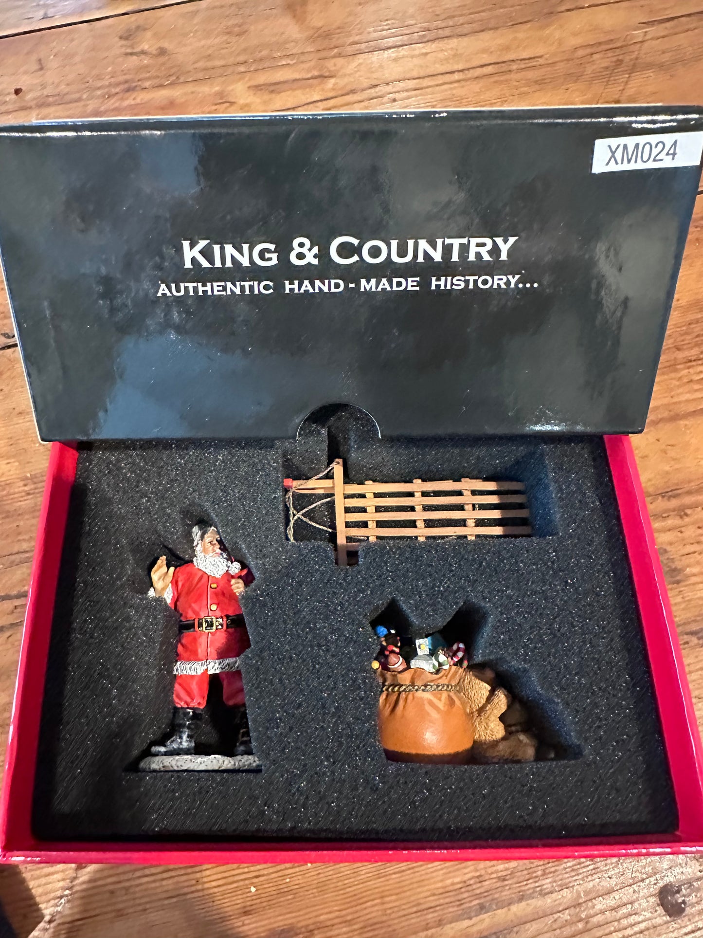 Toy soldier figurines Santa and His Slay.