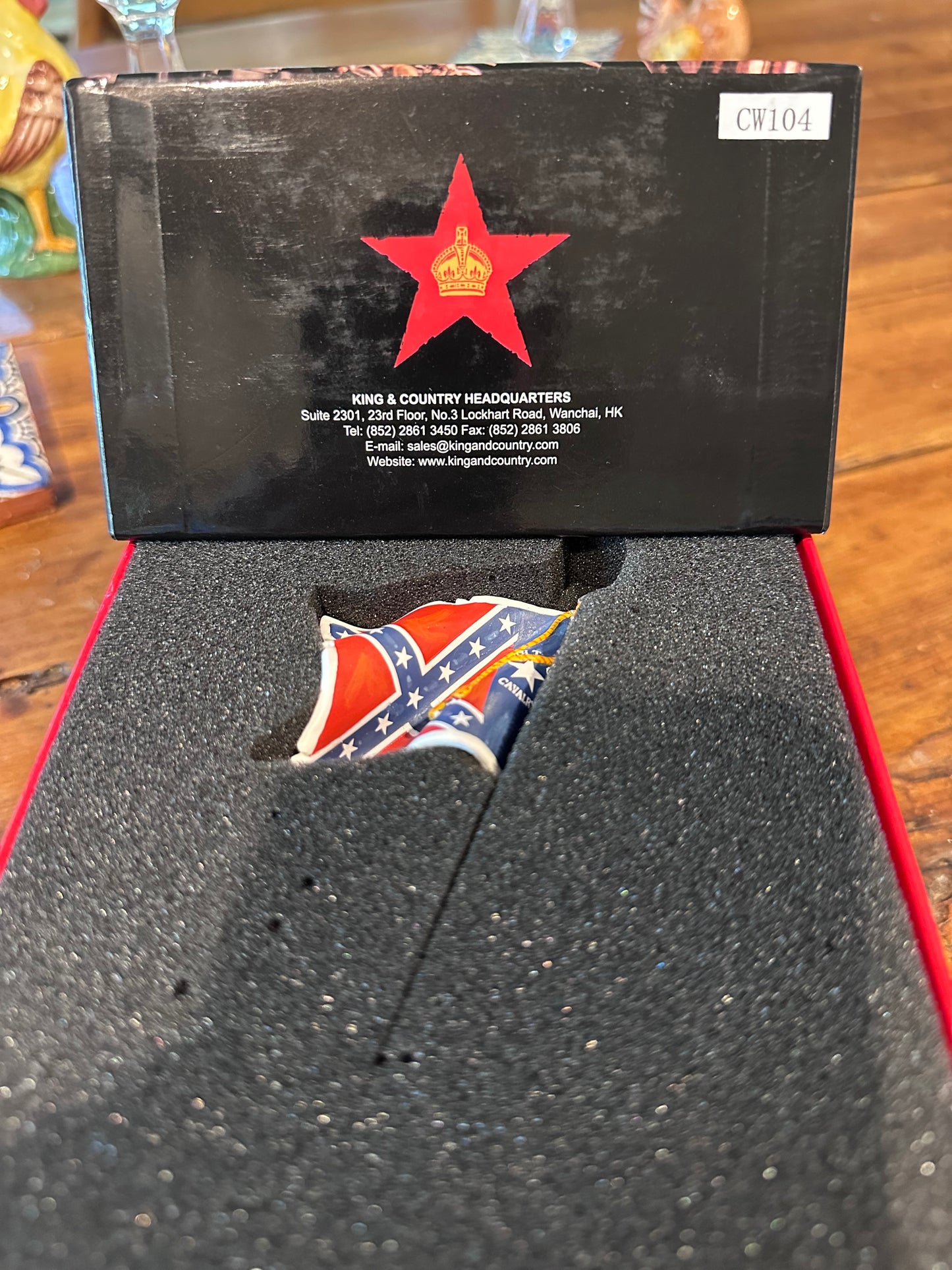 29th Texas Cavalry Flagbearer collectors box.