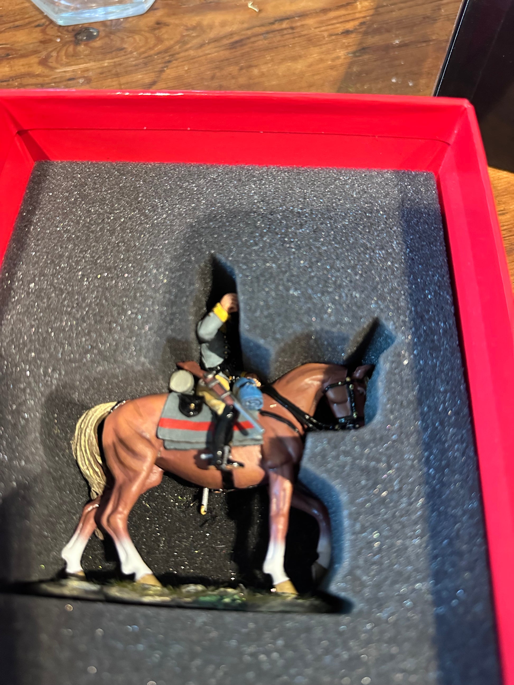 Collectors box for military miniature 29th Texas Cavalry Flagbearer.