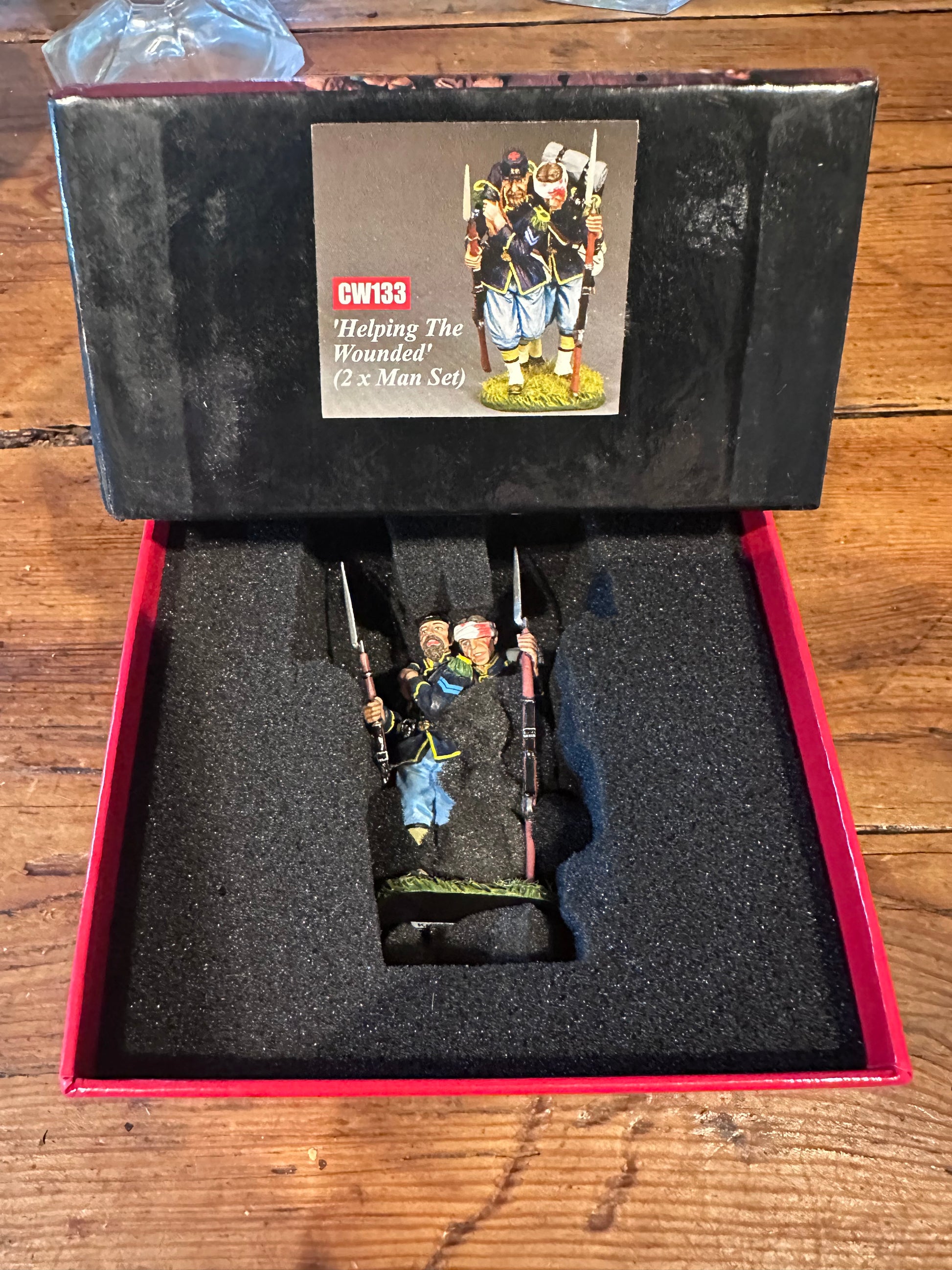 Model of a civil war  toy soldier in a box.