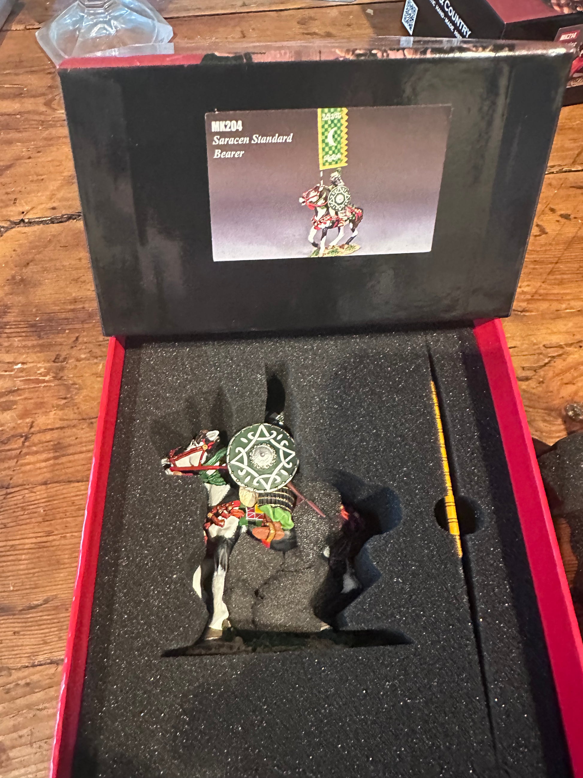 Packaging for Saladin's Personal Standard Bearer in a collectors box.