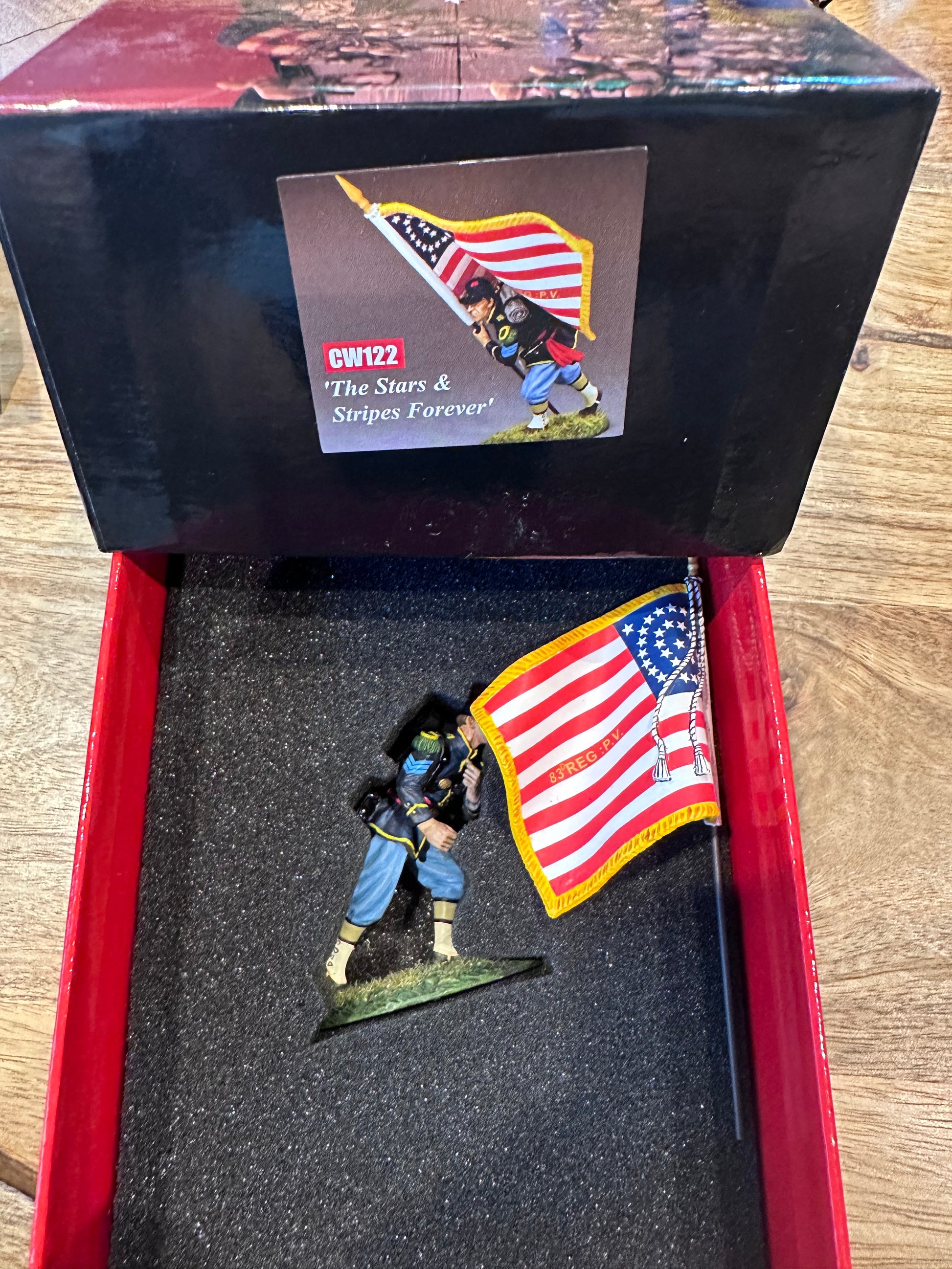 Stars & Stripes Forever presented in a classic red collector's box.