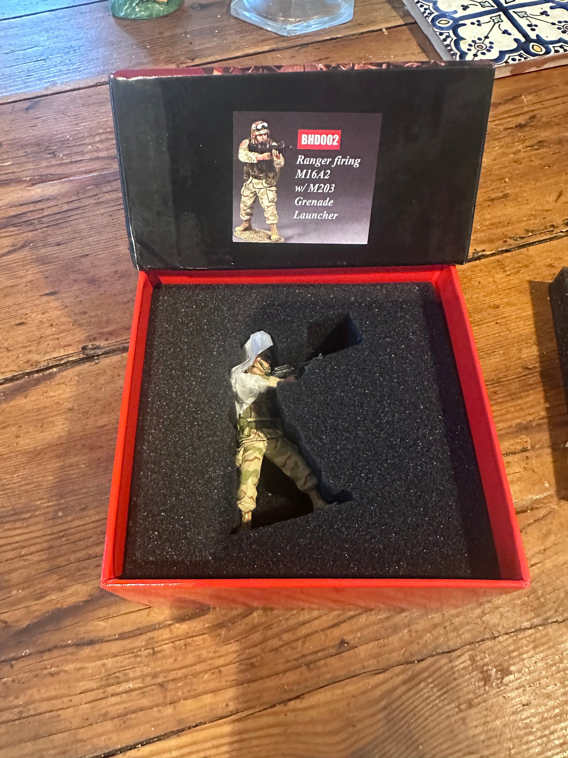 Ranger Firing M16A2/M203 presented in a classic collector's box.