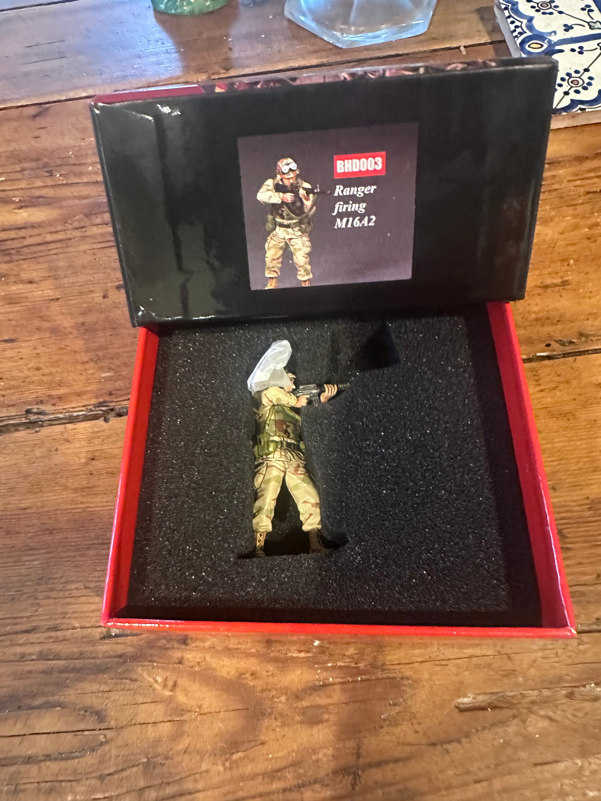 Ranger Fire His M16A2 presented in a classic red collector's box.