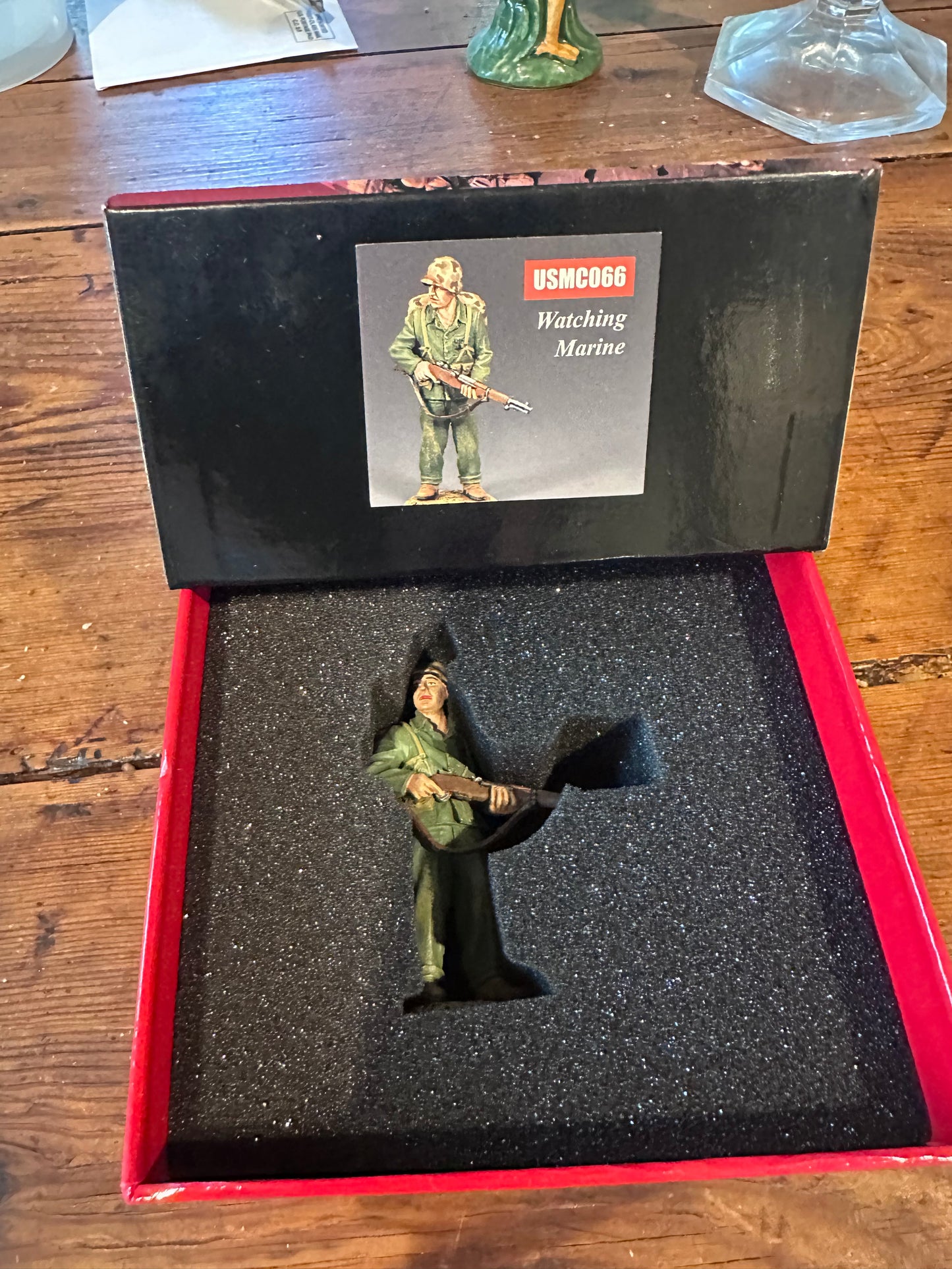 Watching Marine presented in a classic red collector's box.