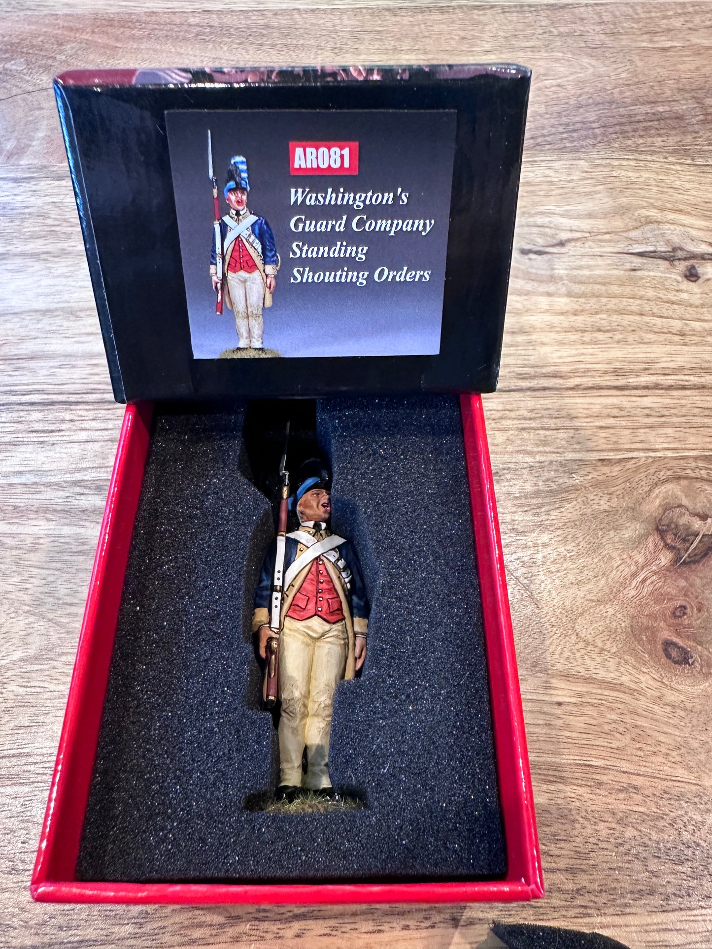 W.G.C. Standing Corporal Shouting Orders presented in a classic red collectors box.