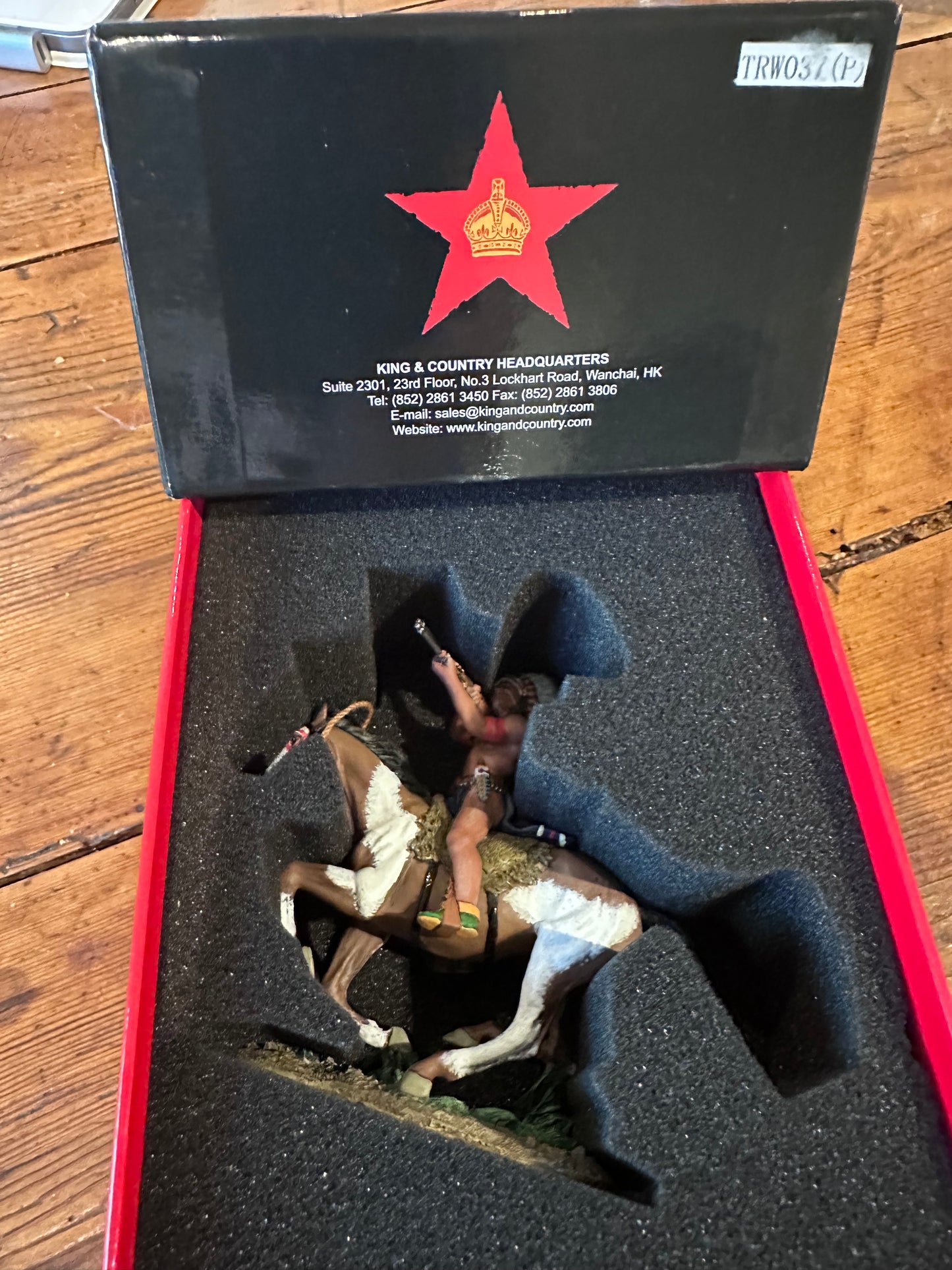 Rain in the Face package in a classic red collectors box.