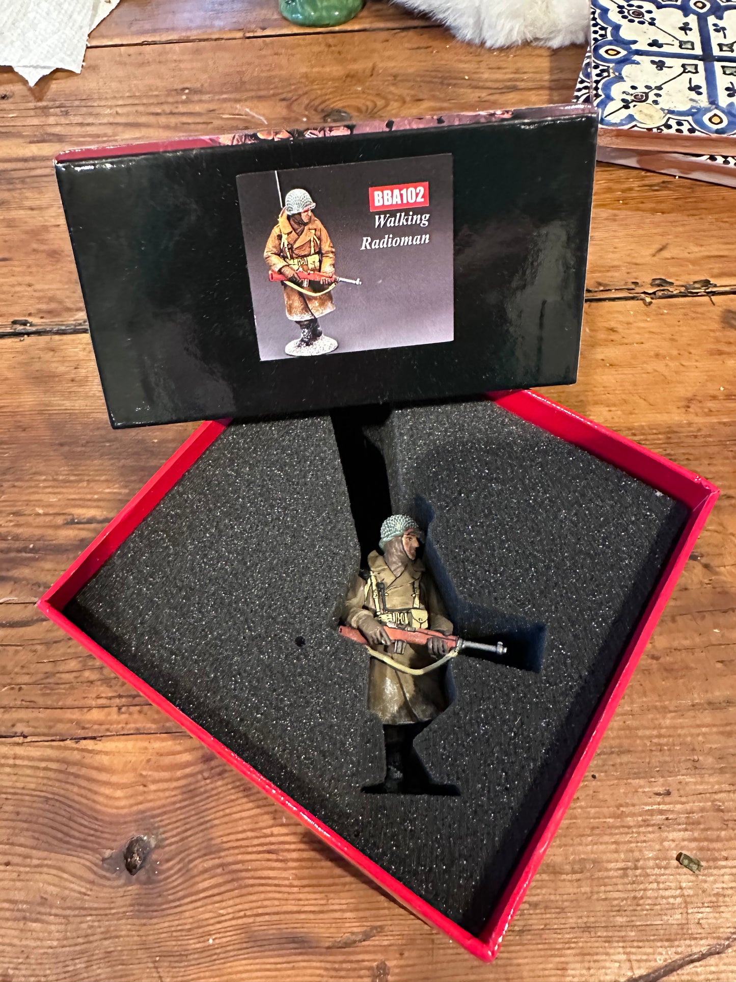 Walking Radioman packaged in a classic red collectors box.