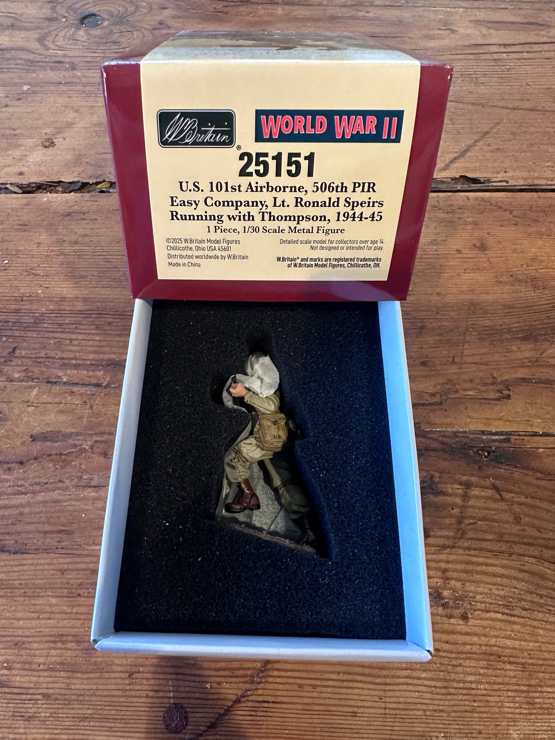 Ronald Speirs Running with Thompson presented in a classic red collectors box