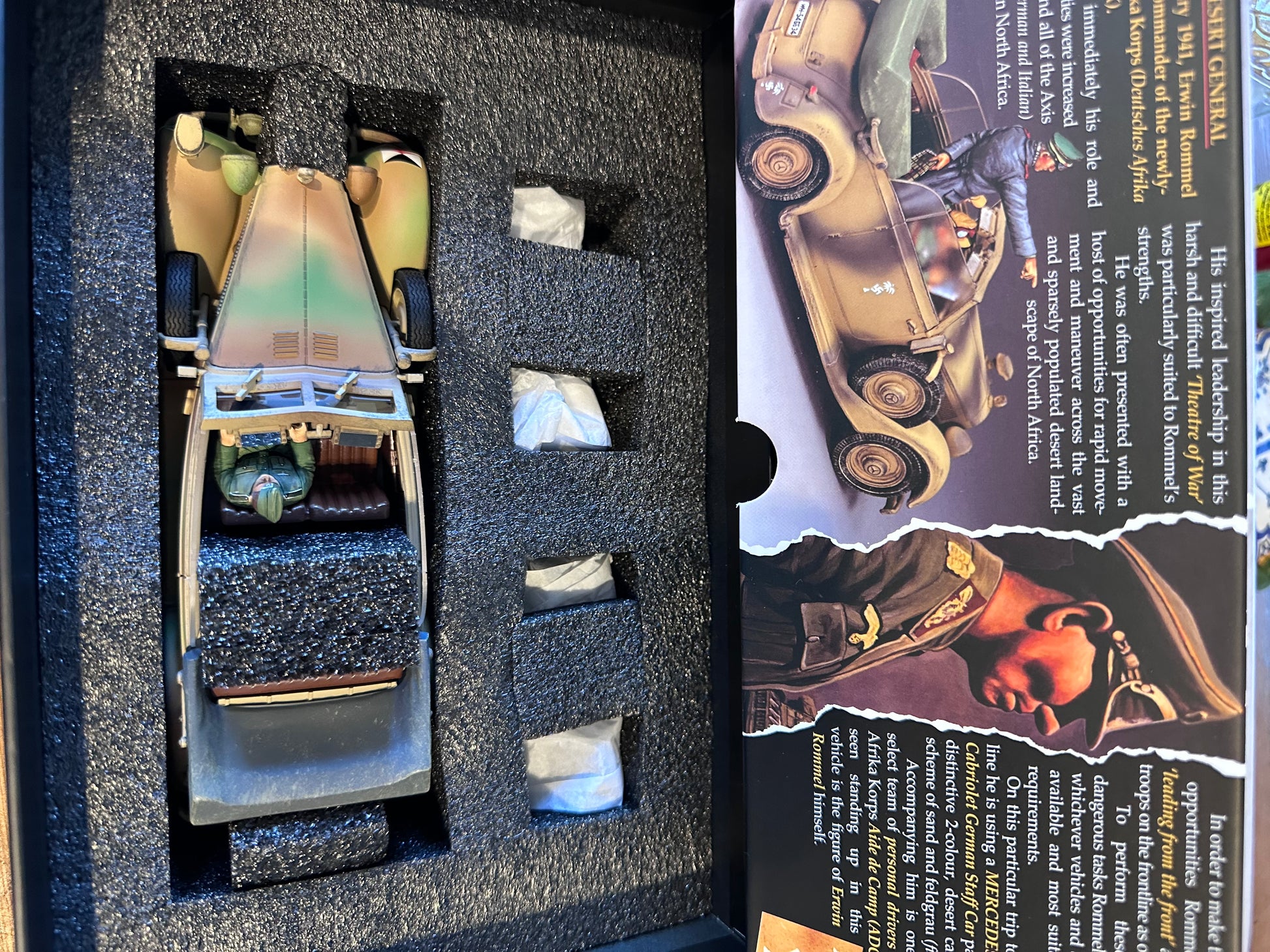 Packaging for Rommel's Staff Car military miniature