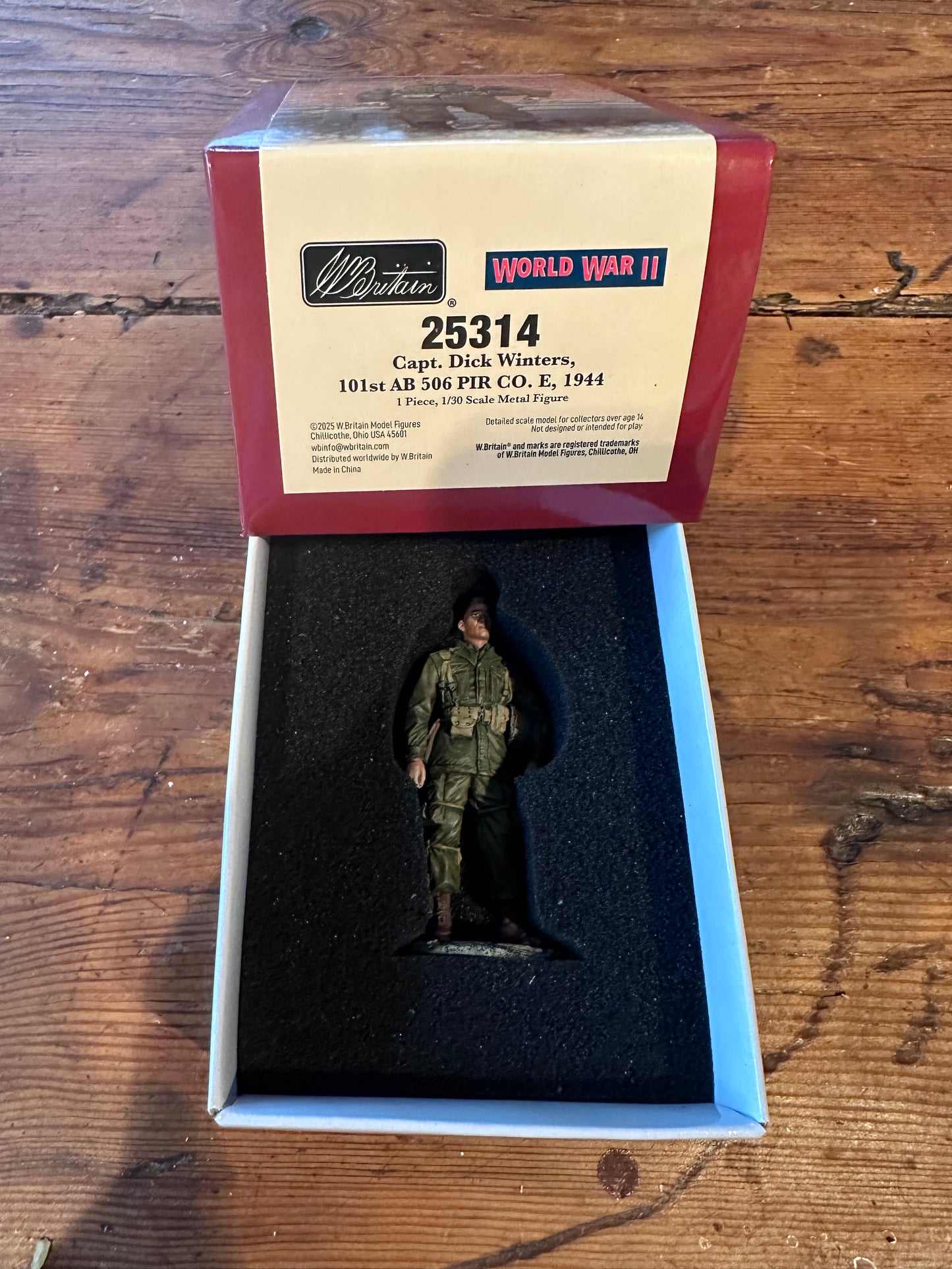 Capt. Dick Winters presented in a classic red collectors box.