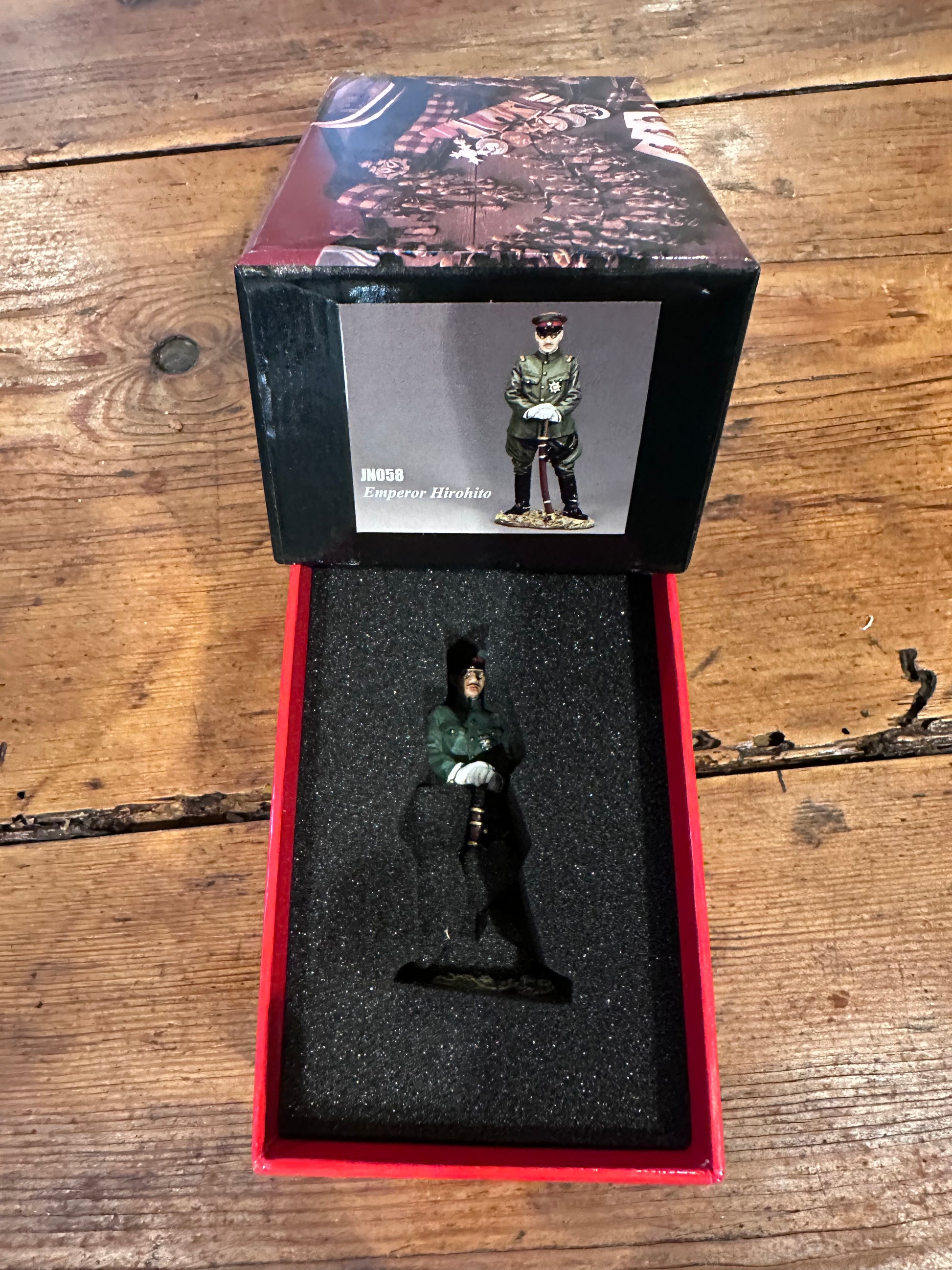 JN58 The Emperor Hirohito military miniature packaged in a classic red collector box