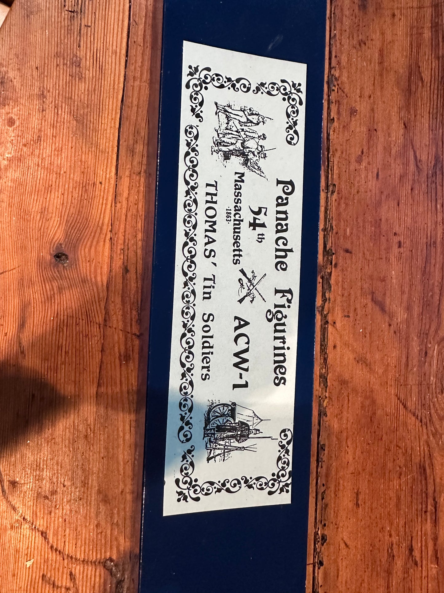 Original Panache Figurines box label for Thomas Loback's 54th Massachusetts ACW-1 set