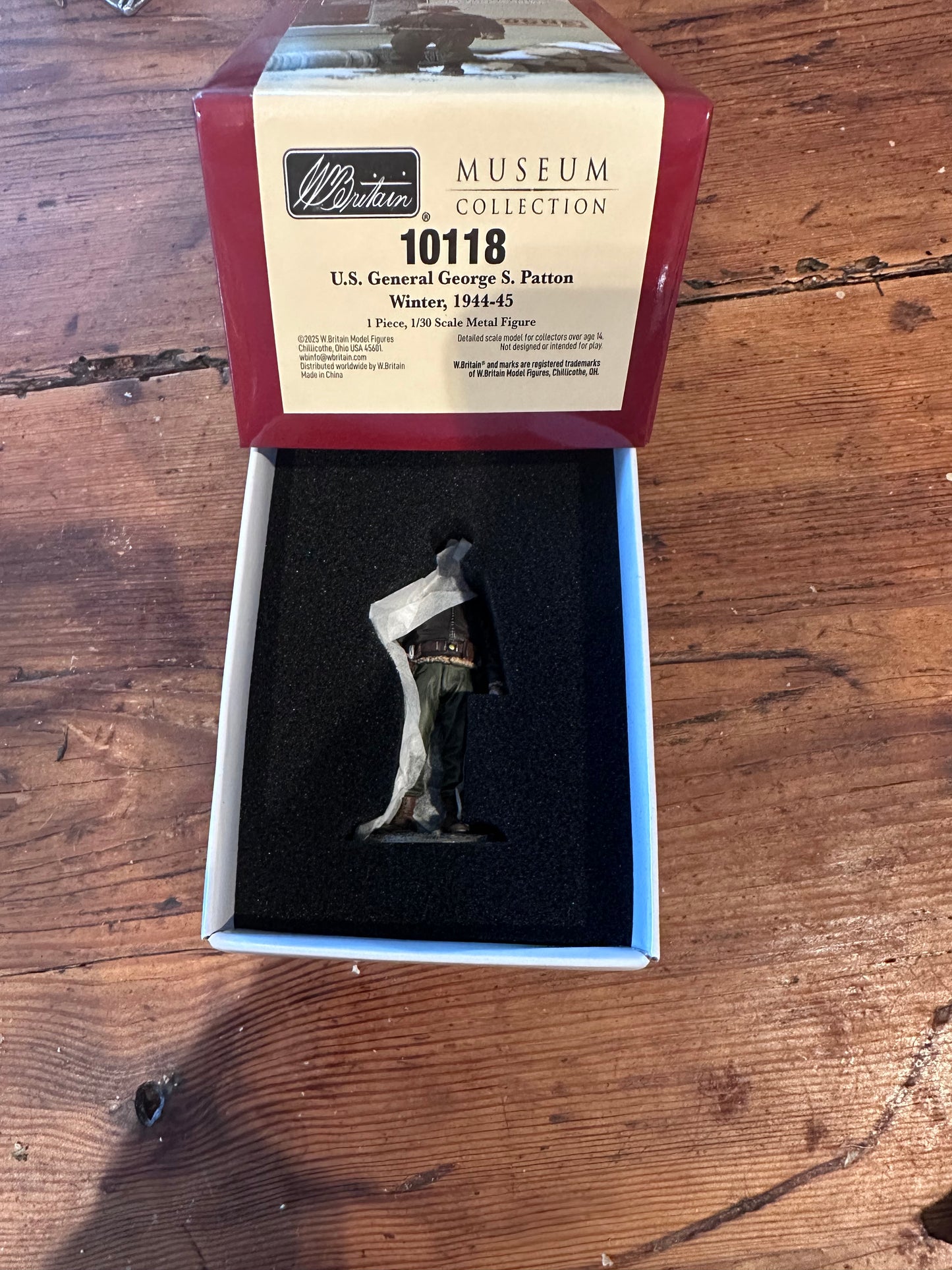 U.S. General George Patton Winter, 1944-45 packaged in a classic red collector box
