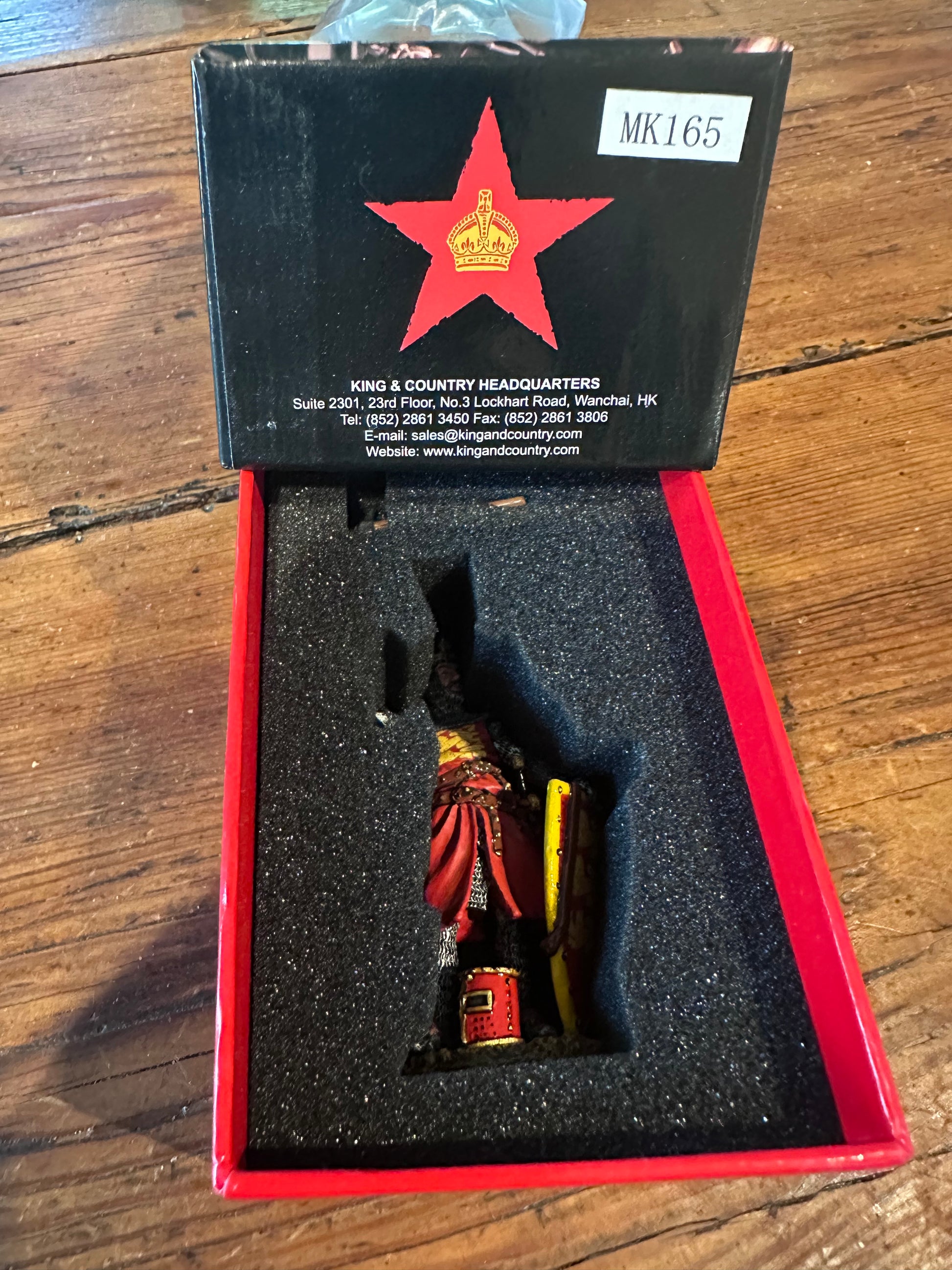 Packaging for Toy soldier Richard the Lion Hearted.