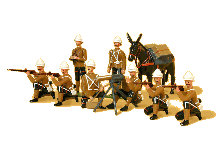 Toy soldier miniature army men figurines KOSB Maxim Gun Detachment.