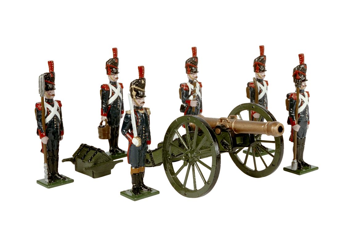 Collectible toy soldier army men French Foot Artillery of the Imperial Guard.