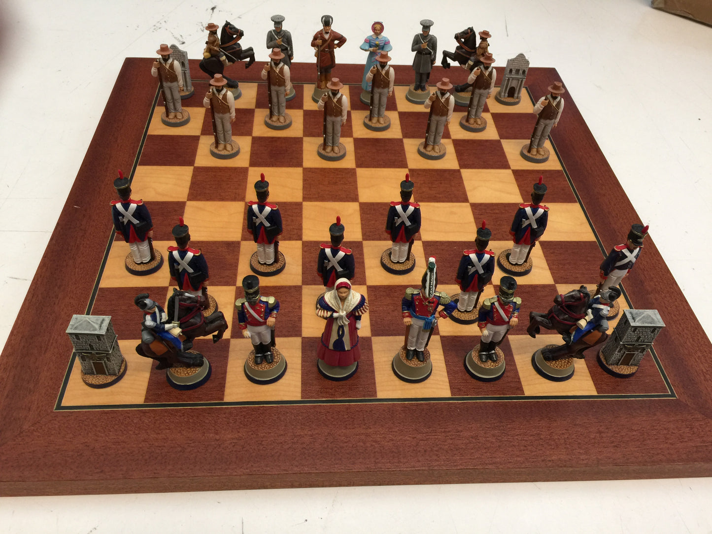 Battle of the Alamo chess set.