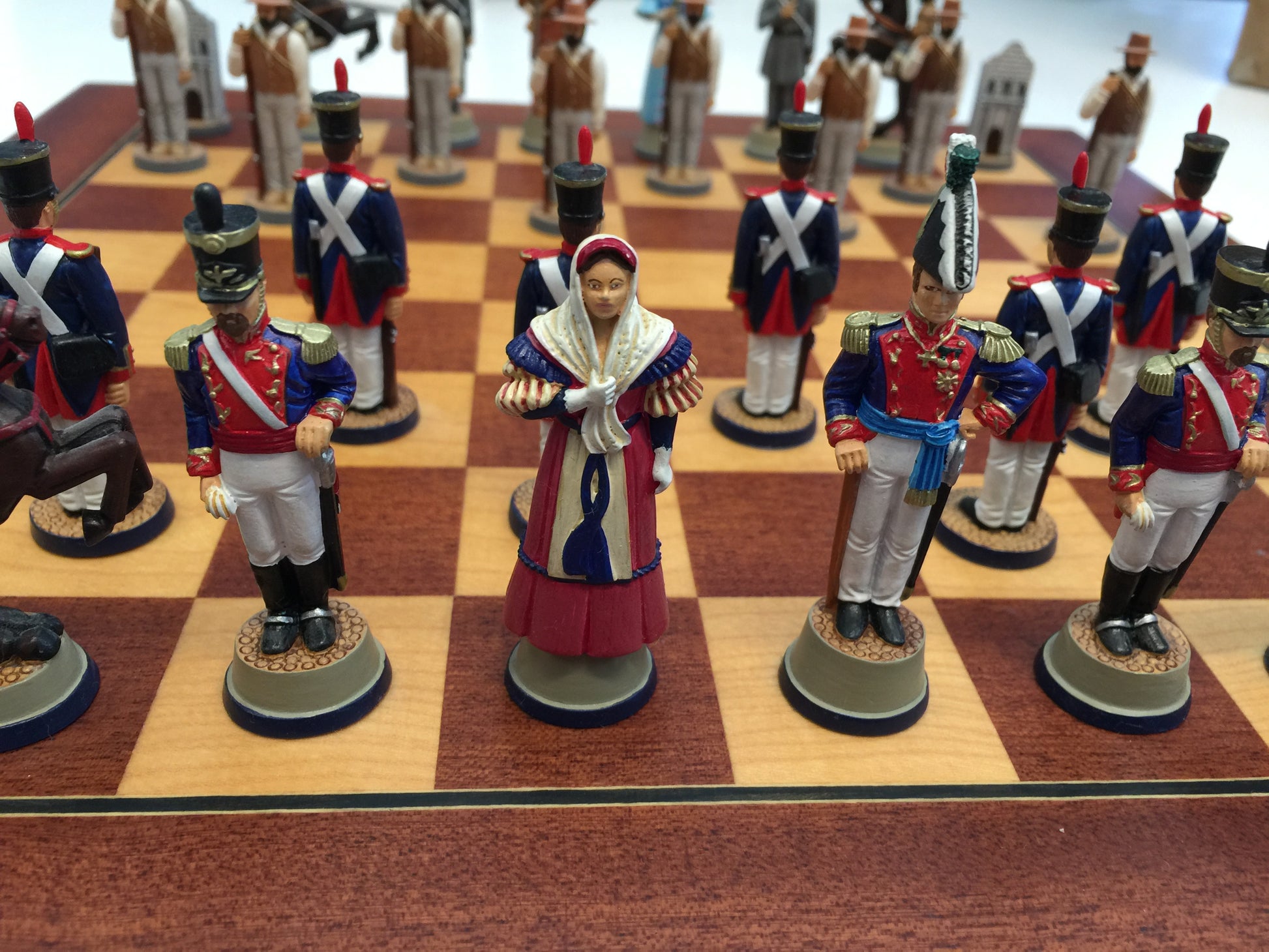 Mexican army chess pieces.