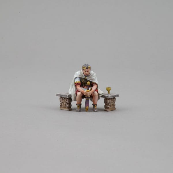 Collectible toy soldier miniature army men The General. He is seated.