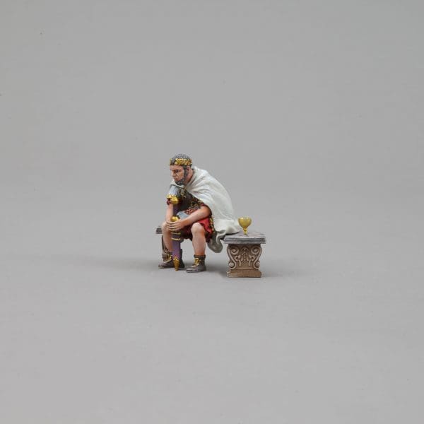 Collectible toy soldier miniature army men The General. He is holding a sword.