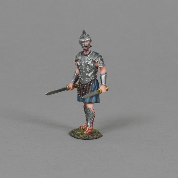 Collectible toy soldier miniature army men The Gladiator. He has two swords.