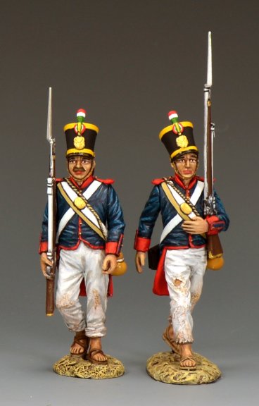 Mexican soldiers marching to battle Alamo 1836 Texas Revolution military miniatures 1/30 scale matte figures Set B RTA126