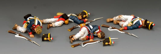 Mexican soldiers casualties Alamo 1836 Texas Revolution toy soldier set fallen infantry 1/30 scale matte figures RTA143