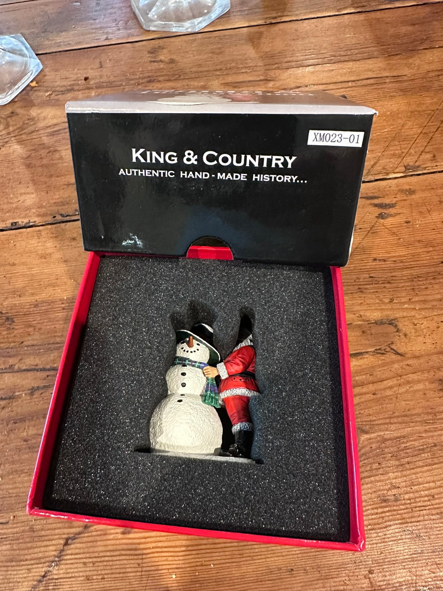 This is toy soldier figurine Santa and His Snowman.