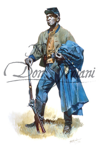 Don Troiani wall art print Armed Servant in the 4th Tennessee Cavalry.
