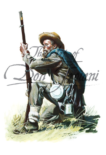 Don Troiani wall art print Kneeling Confederate Infantry Corporal - 1990 version.