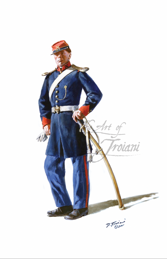 Washington Artillery, New Orleans Artistic depiction of a military uniform with a white background