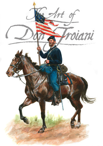 Don Troiani wall art print Union Cavalryman with Company Guidon 1864. Soldier on horseback.