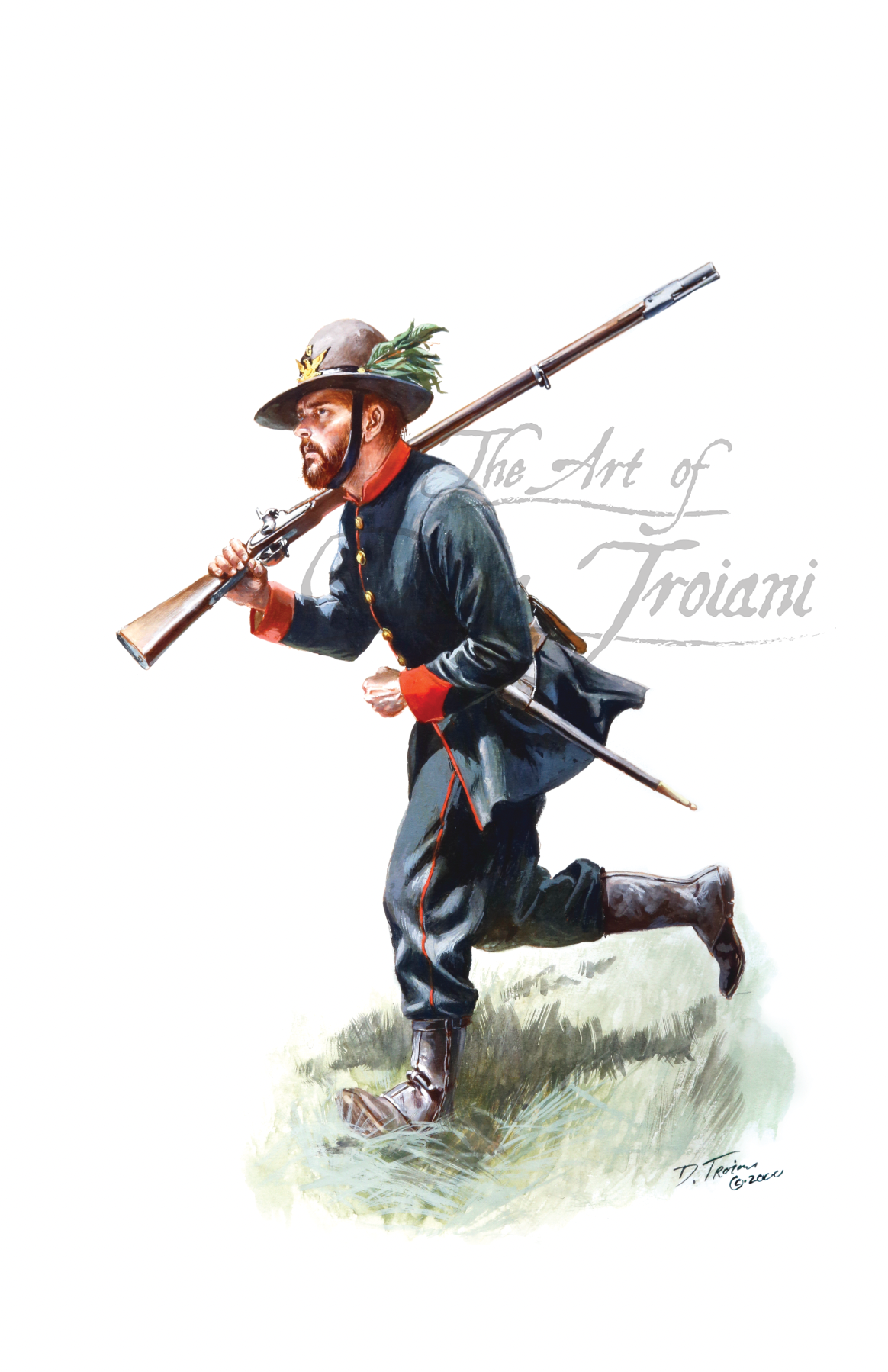 Garibaldi Guard. Illustration of a soldier with a rifle.