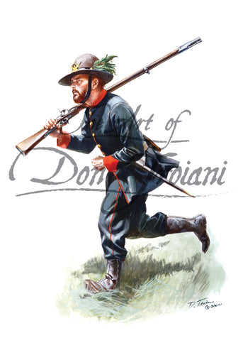 Don Troiani wall art print 39th New York Volunteers, Garibaldi Guard. Soldier is charging.