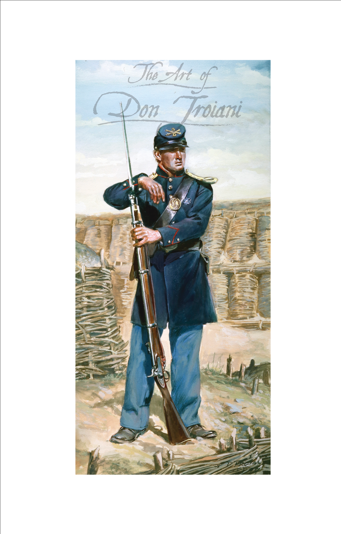 2nd Connecticut Heavy Artillery. Painting of a soldier in uniform holding a rifle with 'The Art of Don Troiani' text above.