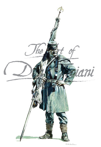 Don Troiani wall art print Union Color Bearer in Black and White.