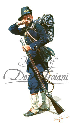 Don Troiani wall art print 2nd Wisconsin Volunteers Iron Brigade. Soldier in blue uniform.