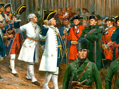 Don Troiani wall art print Unlocking the Frontier. Soldiers in white uniform.
