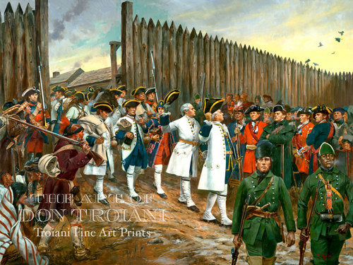 Don Troiani wall art print Unlocking the Frontier. Soldiers leaving the fort.