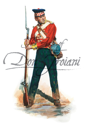 Don Troiani wall art print Private, 93rd Regiment of Foot, Sutherland Highlanders, Battalion Company, New Orleans, 1815.