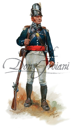 Don Troiani wall art print 7th U.S. Infantry Sergeant - 1815 Battle of New Orleans.