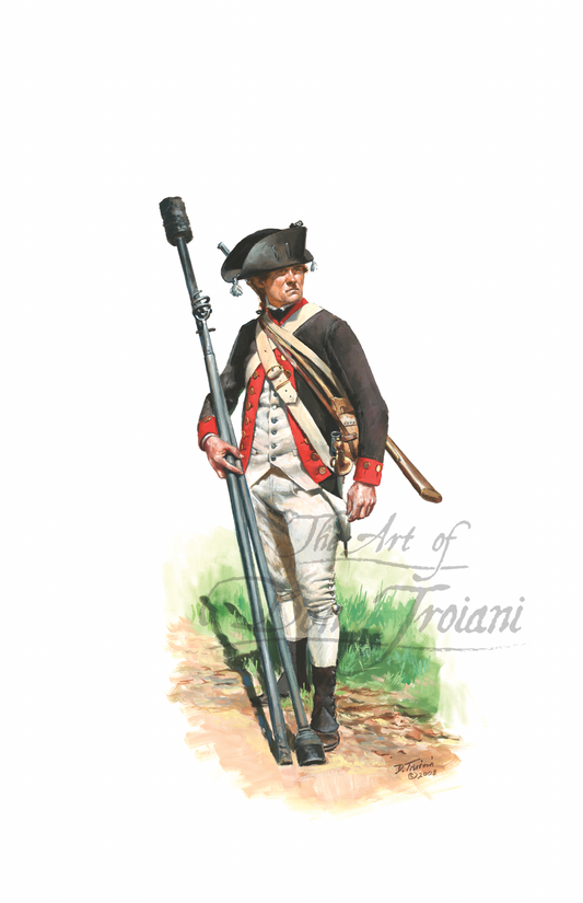 Steven’s Independent Battery Of Artillery. Illustration of a soldier in historical uniform holding a rifle on a white background