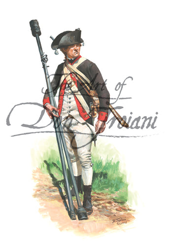Don Troiani wall art print  Steven's Independent Battery or Artillery. Soldier is posing with items used to load a cannon.