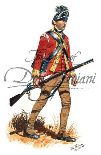 Don Troiani wall art print 16th Regiment of Foot. Soldier is wearing red coat.