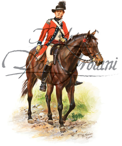 Don Troiani wall art print Loyalist: Officer of the New York Volunteers. Soldier on horseback.