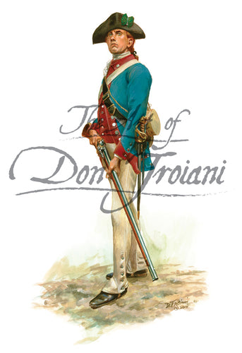 Don Troiani wall art print Officer of the 2nd New Hampshire  Regiment. Soldier standing holding musket.