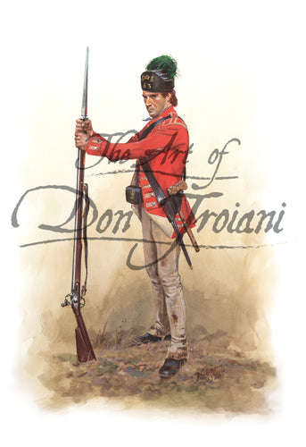 Don Troiani wall art print 53rd Regiment of Foot Private, 1777. Soldier with red coat.