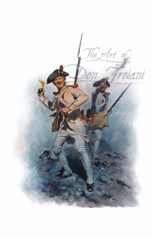 Grenadiers of the French Gâtinais Regiment. Artistic depiction of two soldiers in colonial attire.