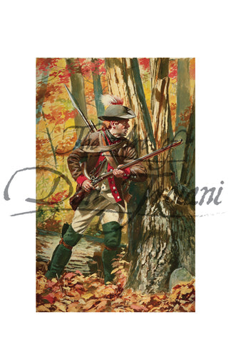 Don Troiani wall art print Rifleman of the Continental Army Rifle Corps.